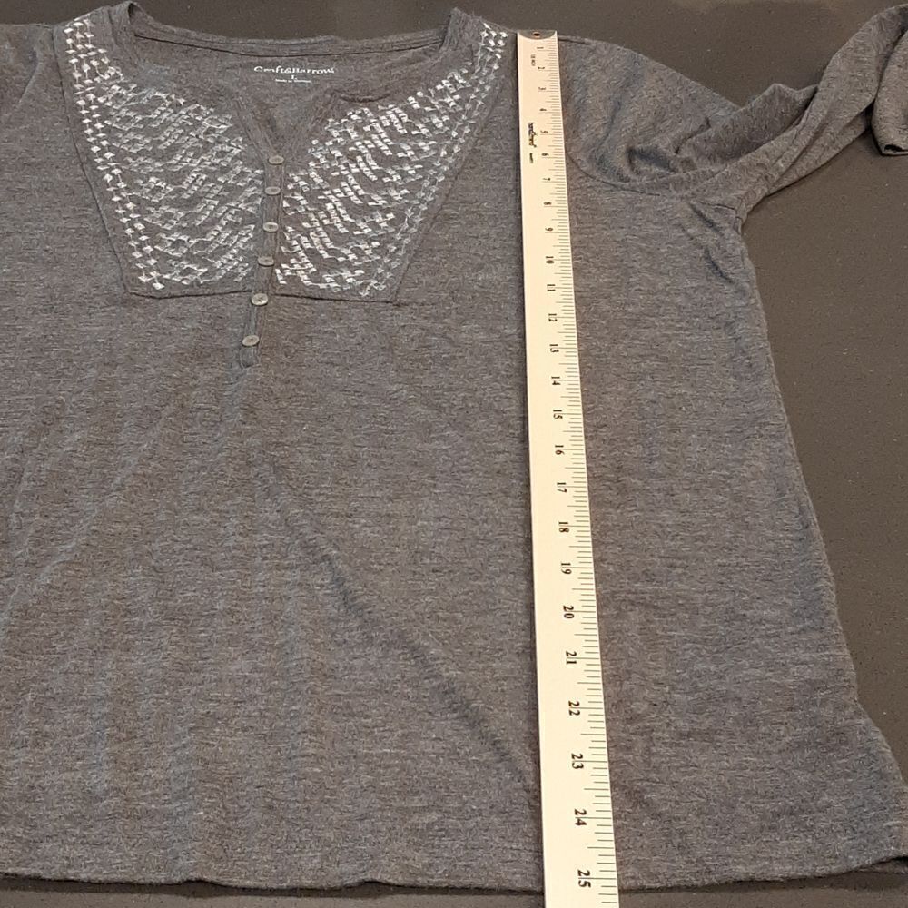 Croft & Barrow Gray Shirt - Picture 5 of 7
